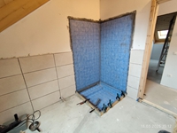 Der Zwischenstand der Duschecke am 13. März