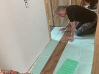 Der Flur wird laminiert