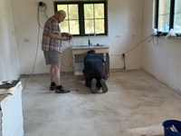 Vorbereitung für die Fliesenarbeiten