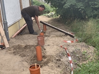 Weitere Arbeit am Fundament der Werkstatt