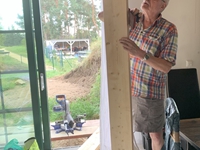 Die Bohlen für den Alkoven sind vorbereitet