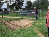 Die Regenwasserleitung wird vorbereitet